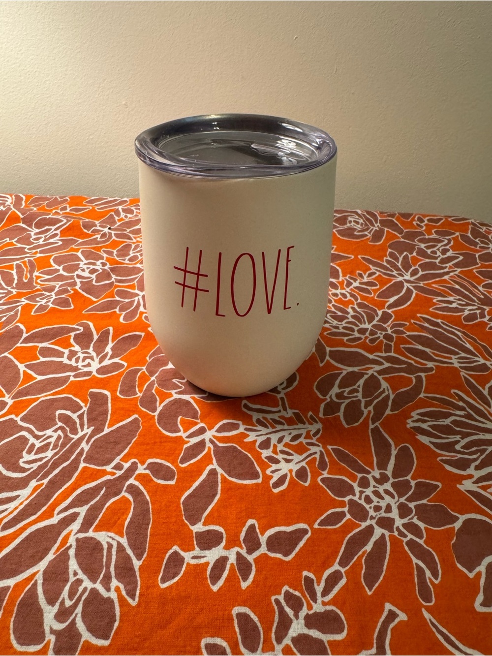 rae dunn insulated stainless steel wine glass- love